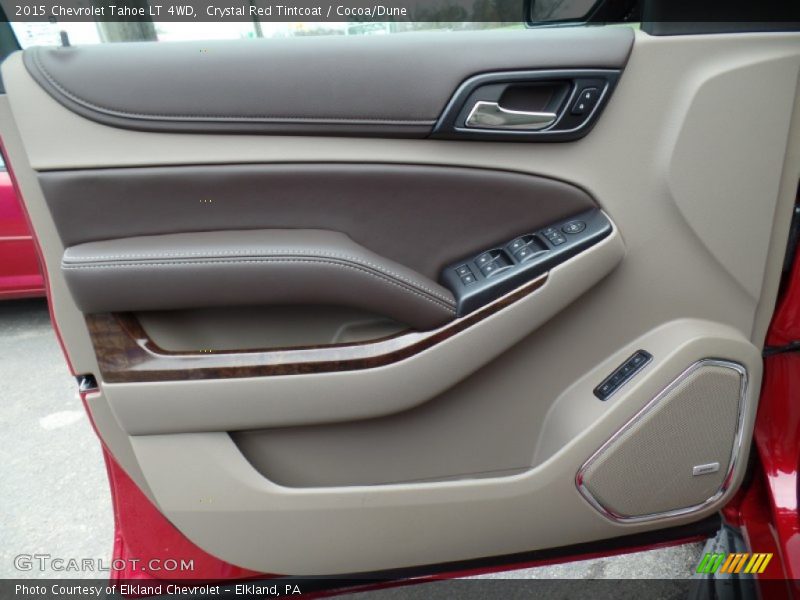 Crystal Red Tintcoat / Cocoa/Dune 2015 Chevrolet Tahoe LT 4WD