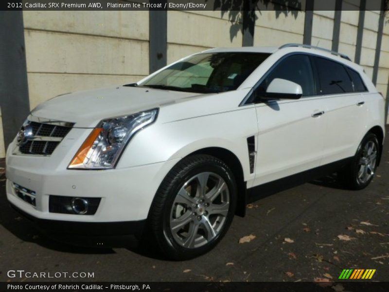 Platinum Ice Tricoat / Ebony/Ebony 2012 Cadillac SRX Premium AWD