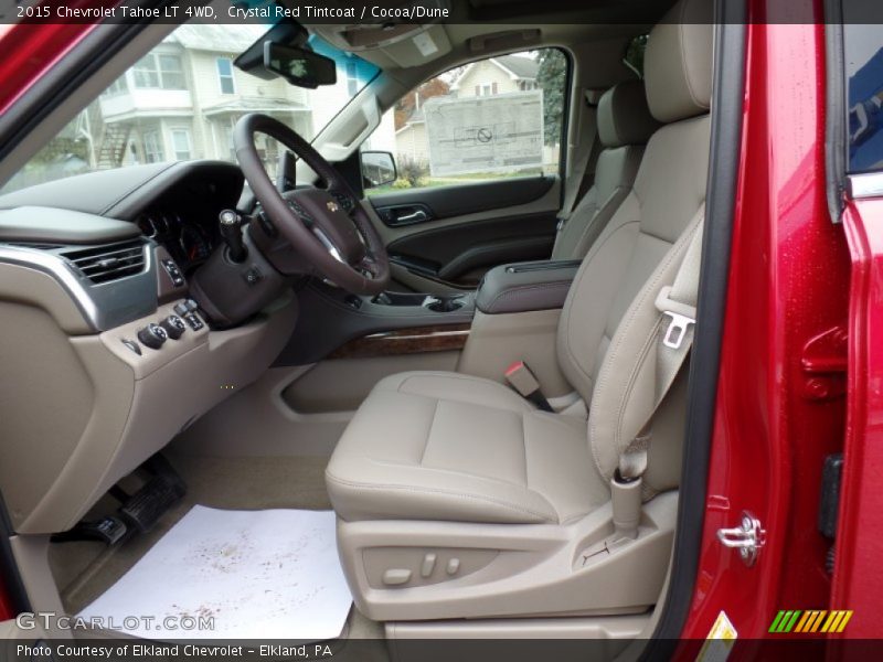 Crystal Red Tintcoat / Cocoa/Dune 2015 Chevrolet Tahoe LT 4WD