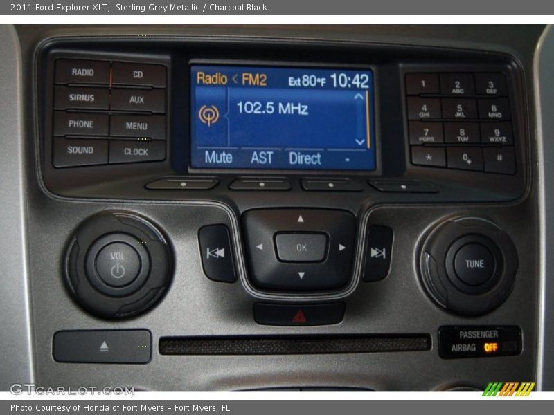 Sterling Grey Metallic / Charcoal Black 2011 Ford Explorer XLT