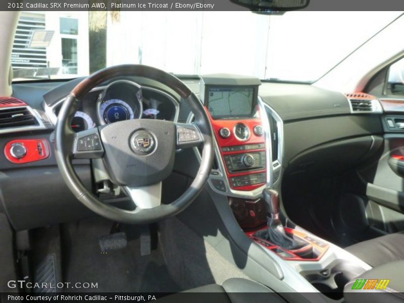 Platinum Ice Tricoat / Ebony/Ebony 2012 Cadillac SRX Premium AWD