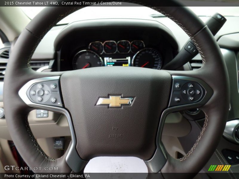 Crystal Red Tintcoat / Cocoa/Dune 2015 Chevrolet Tahoe LT 4WD