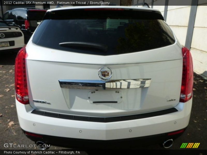 Platinum Ice Tricoat / Ebony/Ebony 2012 Cadillac SRX Premium AWD