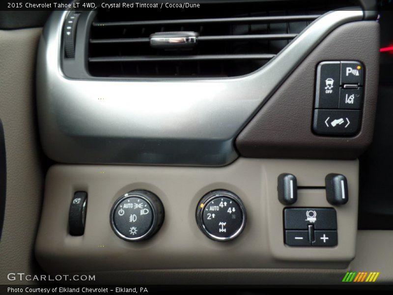 Crystal Red Tintcoat / Cocoa/Dune 2015 Chevrolet Tahoe LT 4WD