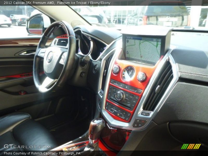 Platinum Ice Tricoat / Ebony/Ebony 2012 Cadillac SRX Premium AWD