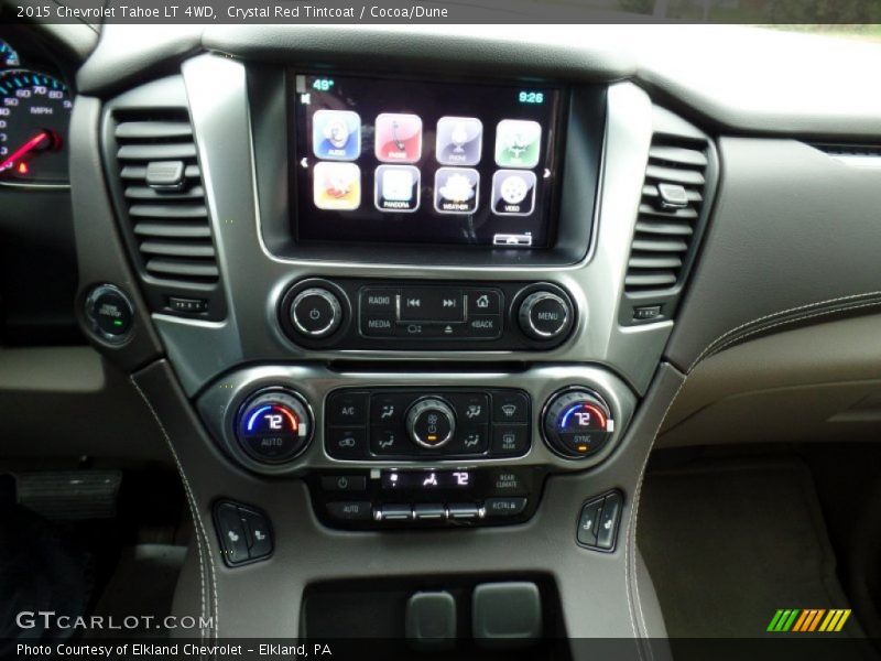 Crystal Red Tintcoat / Cocoa/Dune 2015 Chevrolet Tahoe LT 4WD