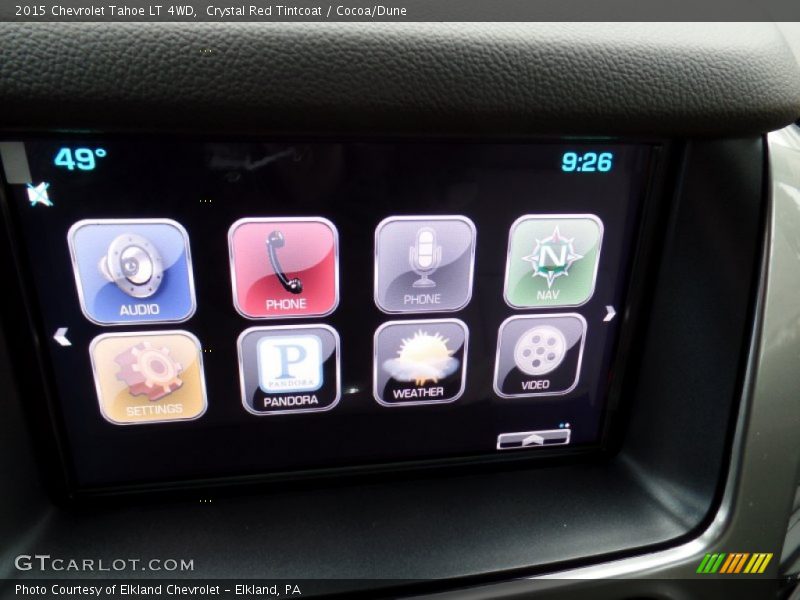 Crystal Red Tintcoat / Cocoa/Dune 2015 Chevrolet Tahoe LT 4WD