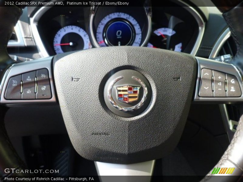 Platinum Ice Tricoat / Ebony/Ebony 2012 Cadillac SRX Premium AWD