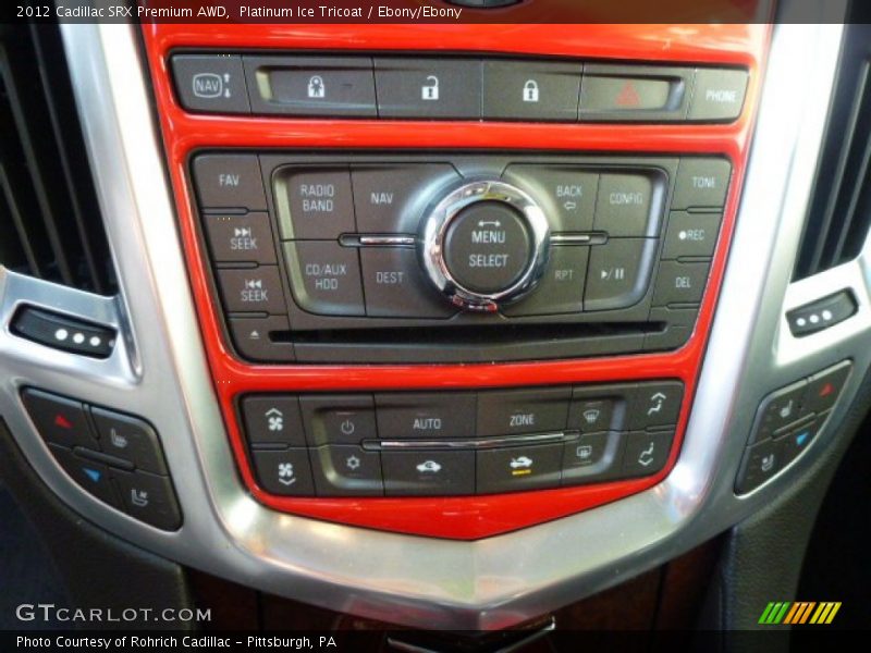 Platinum Ice Tricoat / Ebony/Ebony 2012 Cadillac SRX Premium AWD