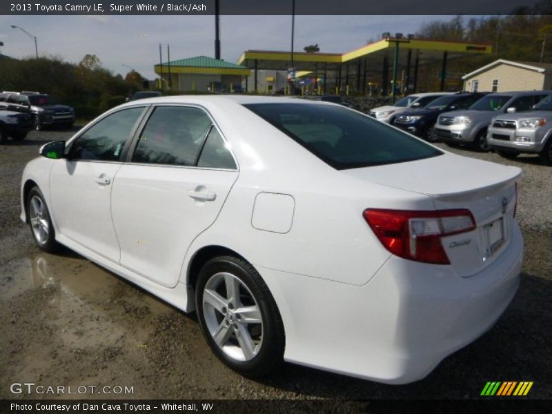 Super White / Black/Ash 2013 Toyota Camry LE