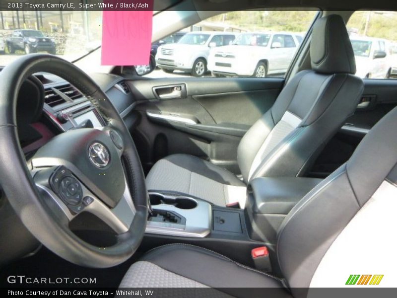 Super White / Black/Ash 2013 Toyota Camry LE