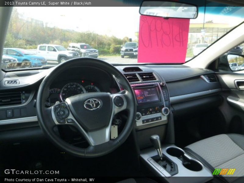 Super White / Black/Ash 2013 Toyota Camry LE