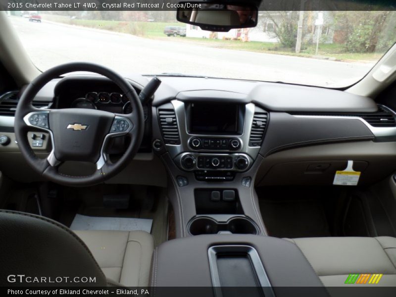 Crystal Red Tintcoat / Cocoa/Dune 2015 Chevrolet Tahoe LT 4WD