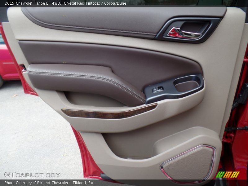 Crystal Red Tintcoat / Cocoa/Dune 2015 Chevrolet Tahoe LT 4WD