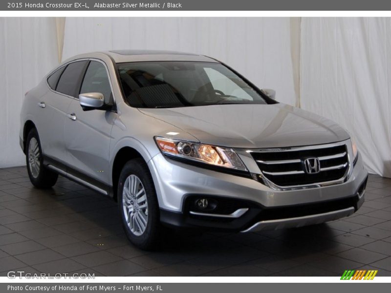 Alabaster Silver Metallic / Black 2015 Honda Crosstour EX-L