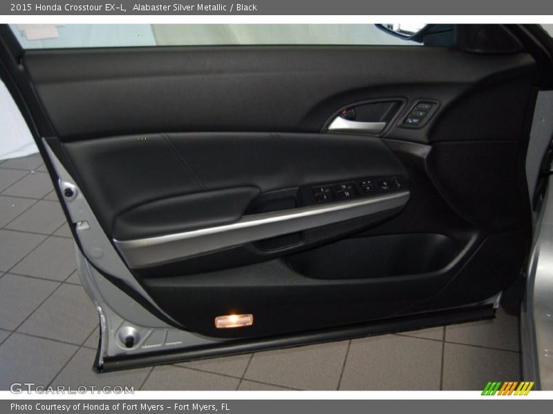 Alabaster Silver Metallic / Black 2015 Honda Crosstour EX-L