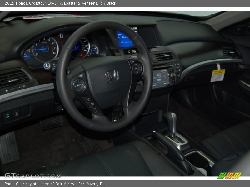 Alabaster Silver Metallic / Black 2015 Honda Crosstour EX-L