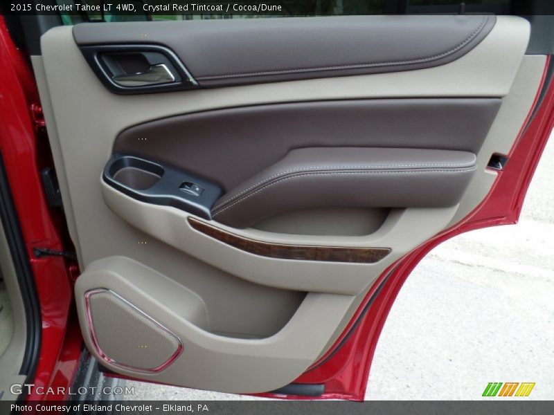 Crystal Red Tintcoat / Cocoa/Dune 2015 Chevrolet Tahoe LT 4WD