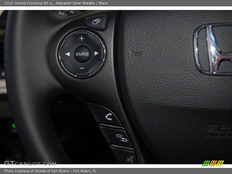 Alabaster Silver Metallic / Black 2015 Honda Crosstour EX-L