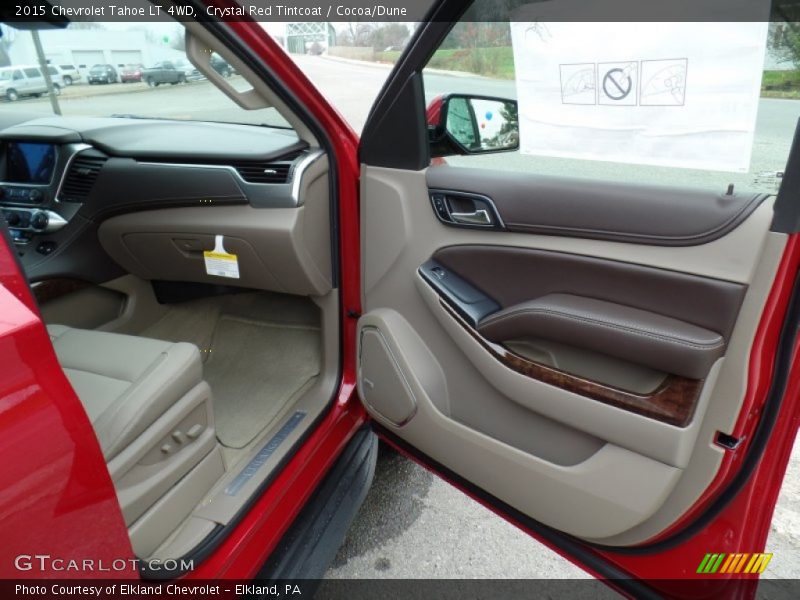 Crystal Red Tintcoat / Cocoa/Dune 2015 Chevrolet Tahoe LT 4WD