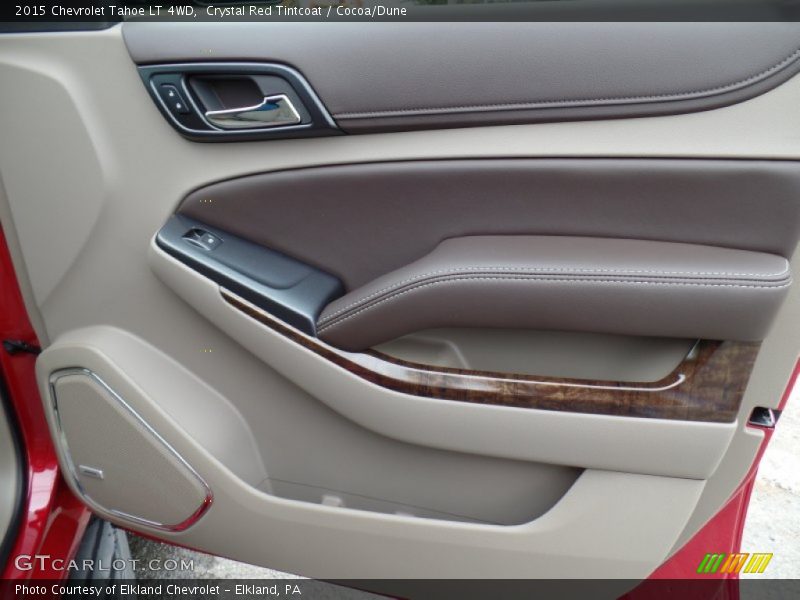 Crystal Red Tintcoat / Cocoa/Dune 2015 Chevrolet Tahoe LT 4WD
