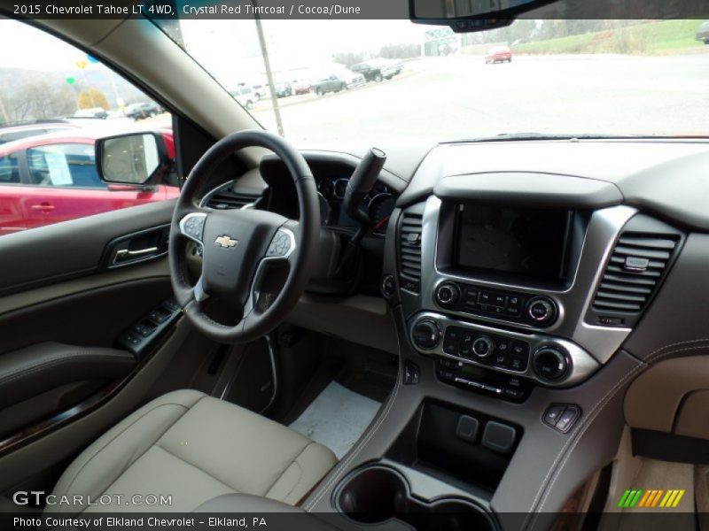 Crystal Red Tintcoat / Cocoa/Dune 2015 Chevrolet Tahoe LT 4WD