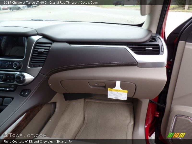 Crystal Red Tintcoat / Cocoa/Dune 2015 Chevrolet Tahoe LT 4WD
