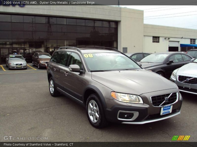 Oyster Grey Metallic / Sandstone Beige 2008 Volvo XC70 AWD