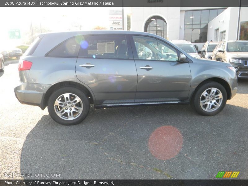 Sterling Gray Metallic / Taupe 2008 Acura MDX Technology