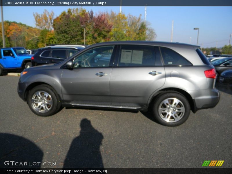 Sterling Gray Metallic / Taupe 2008 Acura MDX Technology