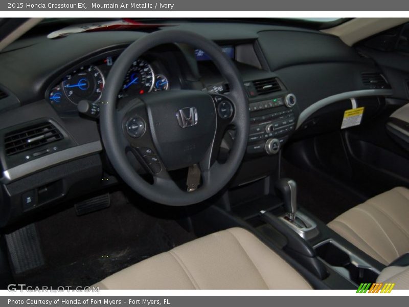 Mountain Air Metallic / Ivory 2015 Honda Crosstour EX