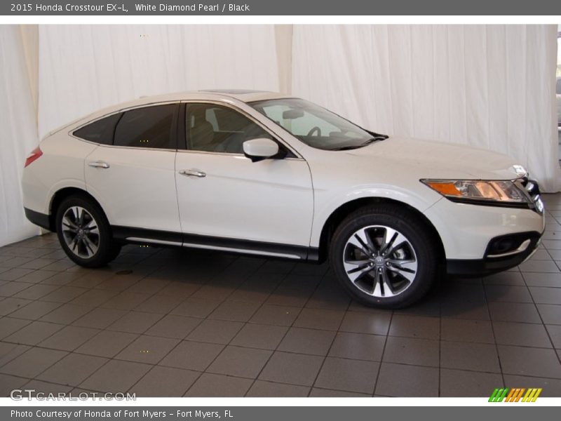 White Diamond Pearl / Black 2015 Honda Crosstour EX-L