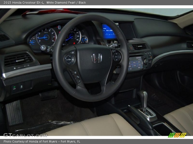 White Diamond Pearl / Black 2015 Honda Crosstour EX-L