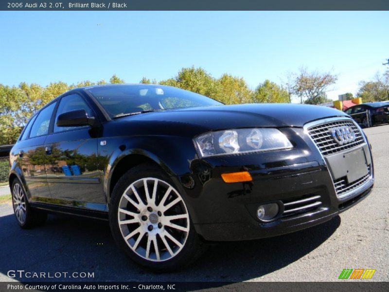 Brilliant Black / Black 2006 Audi A3 2.0T