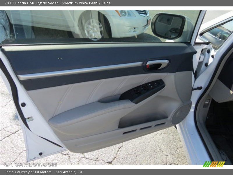 Spectrum White Pearl / Beige 2010 Honda Civic Hybrid Sedan