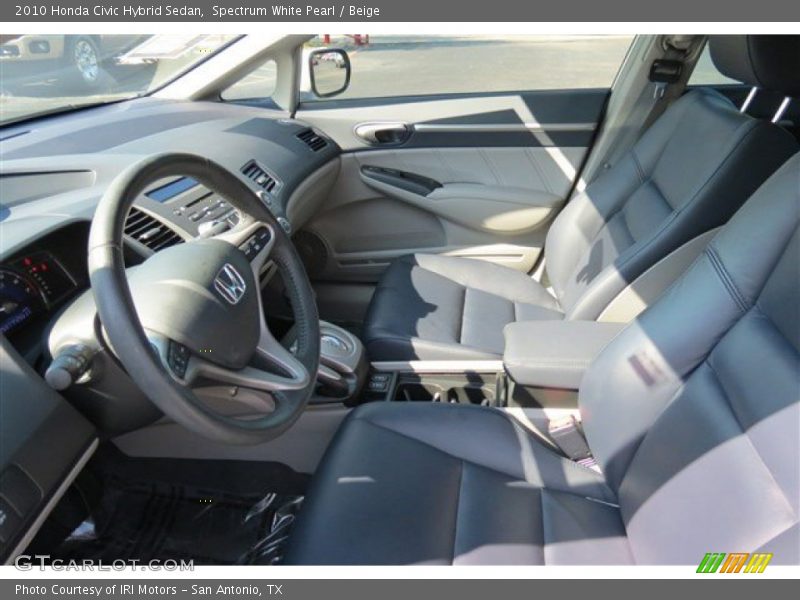 Spectrum White Pearl / Beige 2010 Honda Civic Hybrid Sedan