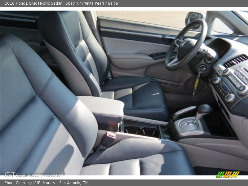 Spectrum White Pearl / Beige 2010 Honda Civic Hybrid Sedan