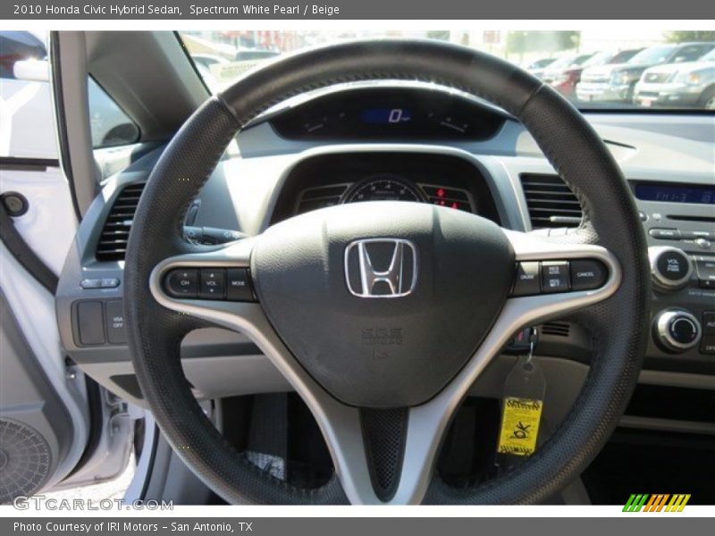 Spectrum White Pearl / Beige 2010 Honda Civic Hybrid Sedan