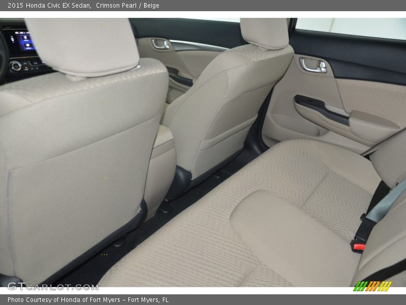 Crimson Pearl / Beige 2015 Honda Civic EX Sedan