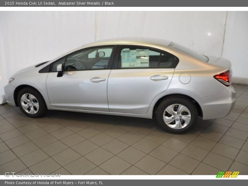 Alabaster Silver Metallic / Black 2015 Honda Civic LX Sedan