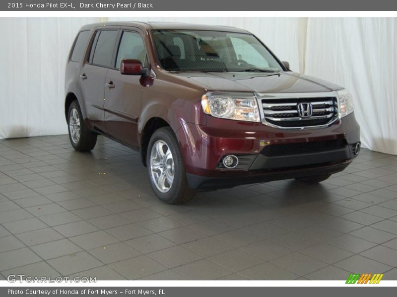 Dark Cherry Pearl / Black 2015 Honda Pilot EX-L