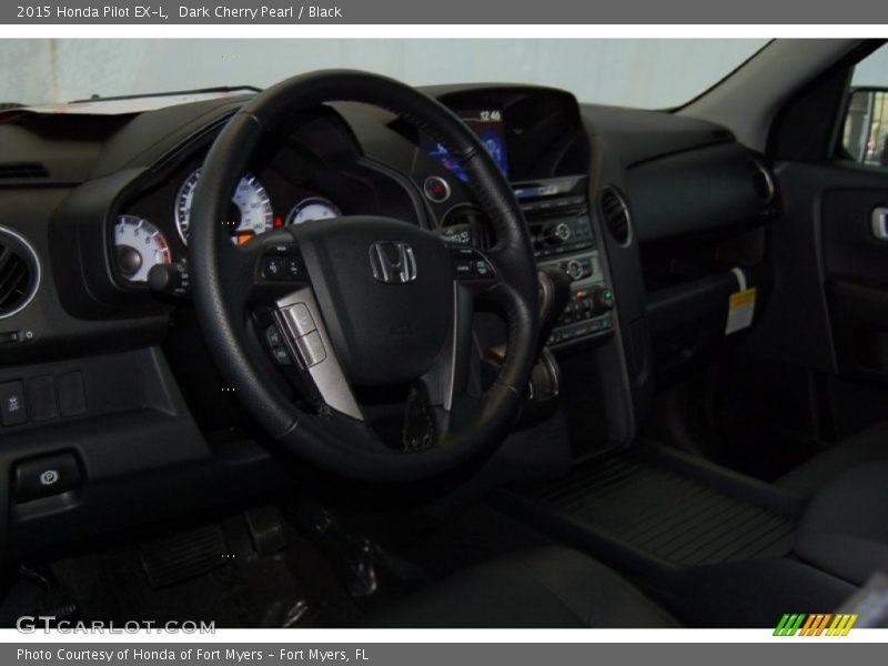 Dark Cherry Pearl / Black 2015 Honda Pilot EX-L