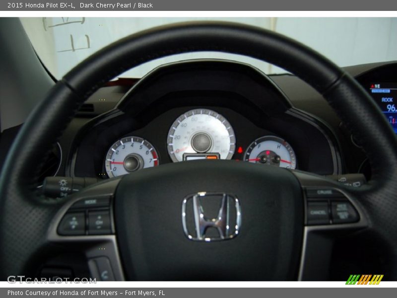 Dark Cherry Pearl / Black 2015 Honda Pilot EX-L