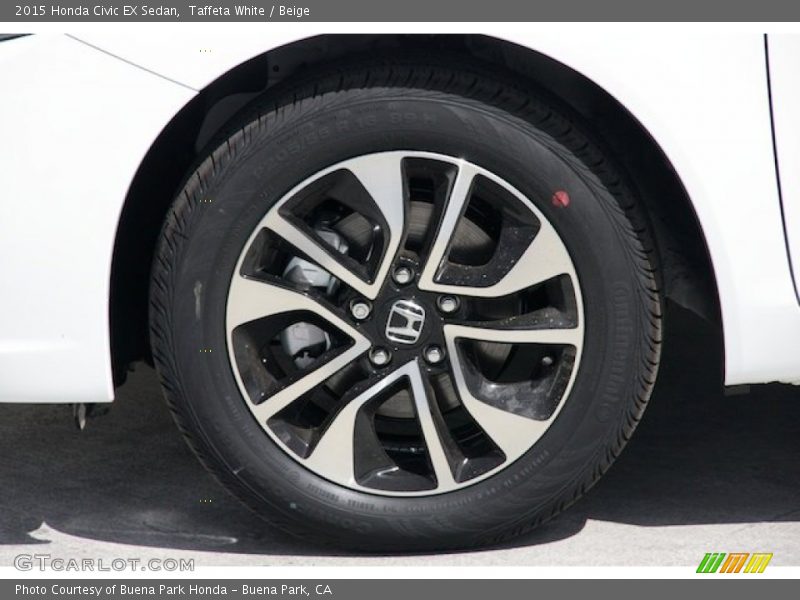 Taffeta White / Beige 2015 Honda Civic EX Sedan