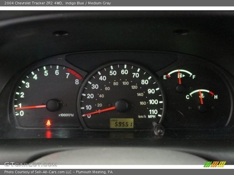Indigo Blue / Medium Gray 2004 Chevrolet Tracker ZR2 4WD