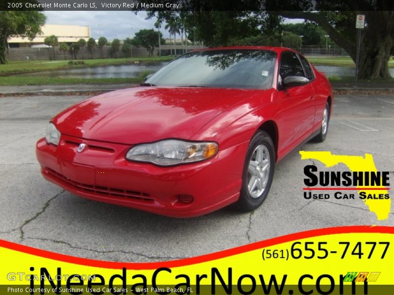 Victory Red / Medium Gray 2005 Chevrolet Monte Carlo LS