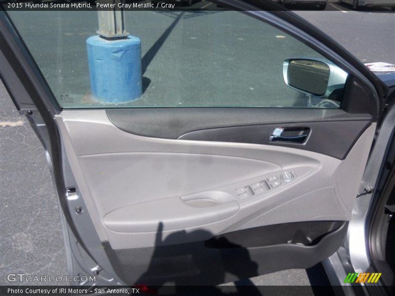 Pewter Gray Metallic / Gray 2015 Hyundai Sonata Hybrid