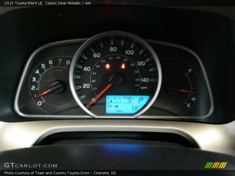 Classic Silver Metallic / Ash 2015 Toyota RAV4 LE