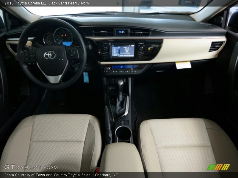 Black Sand Pearl / Ivory 2015 Toyota Corolla LE