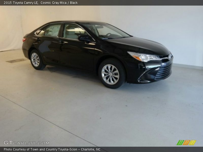 Cosmic Gray Mica / Black 2015 Toyota Camry LE